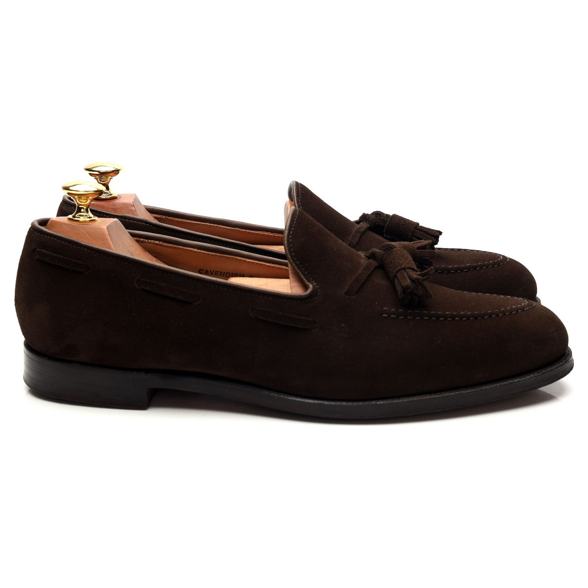 &#39;Cavendish 2&#39; Dark Brown Suede Tassel Loafers UK 9 E