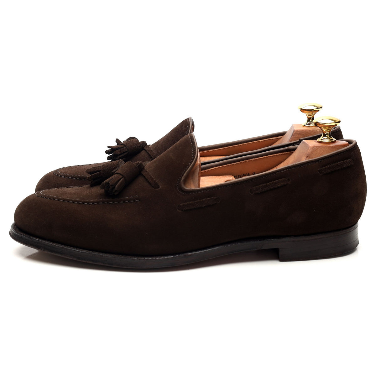 &#39;Cavendish 2&#39; Dark Brown Suede Tassel Loafers UK 9 E