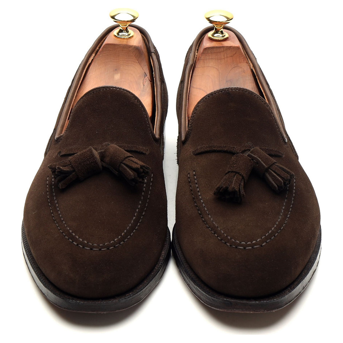 &#39;Cavendish 2&#39; Dark Brown Suede Tassel Loafers UK 9 E