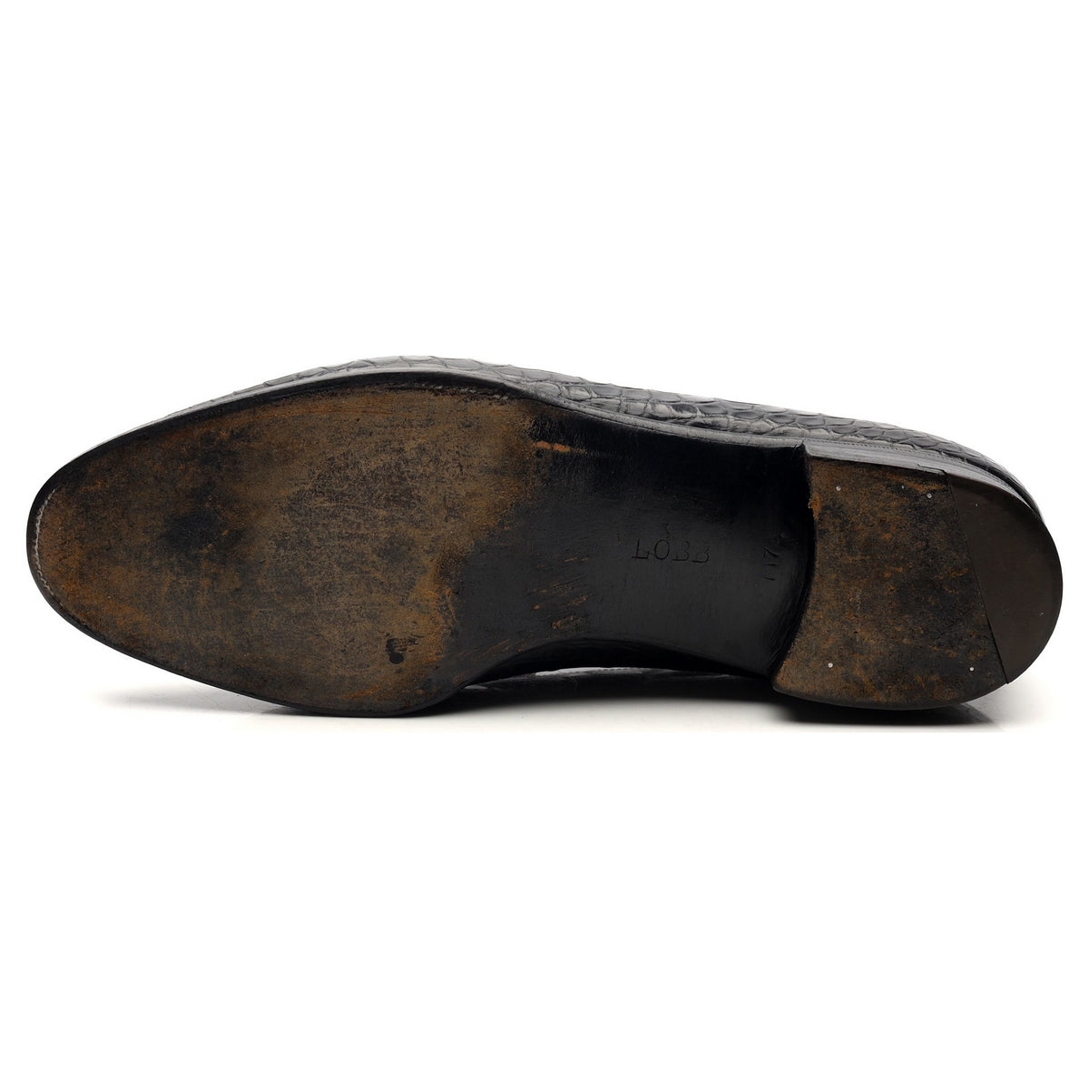Bespoke Black Crocodile Leather Tassel Loafers UK 9.5 / UK 10