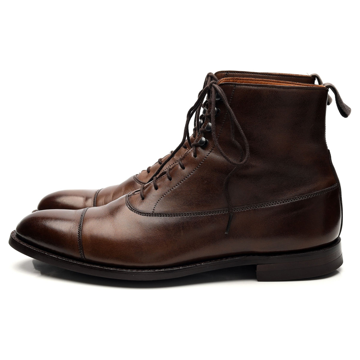 &#39;Somerville&#39; Dark Brown Leather Boots UK 6 E