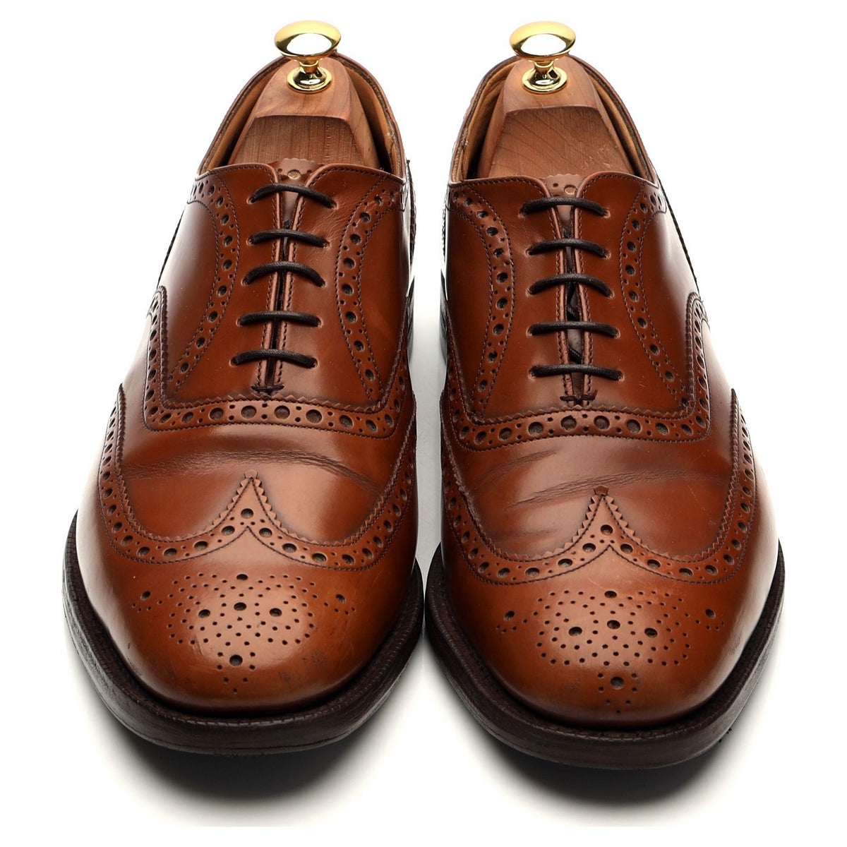 &#39;Burwood&#39; Brown Leather Oxford Brogues UK 10.5 G