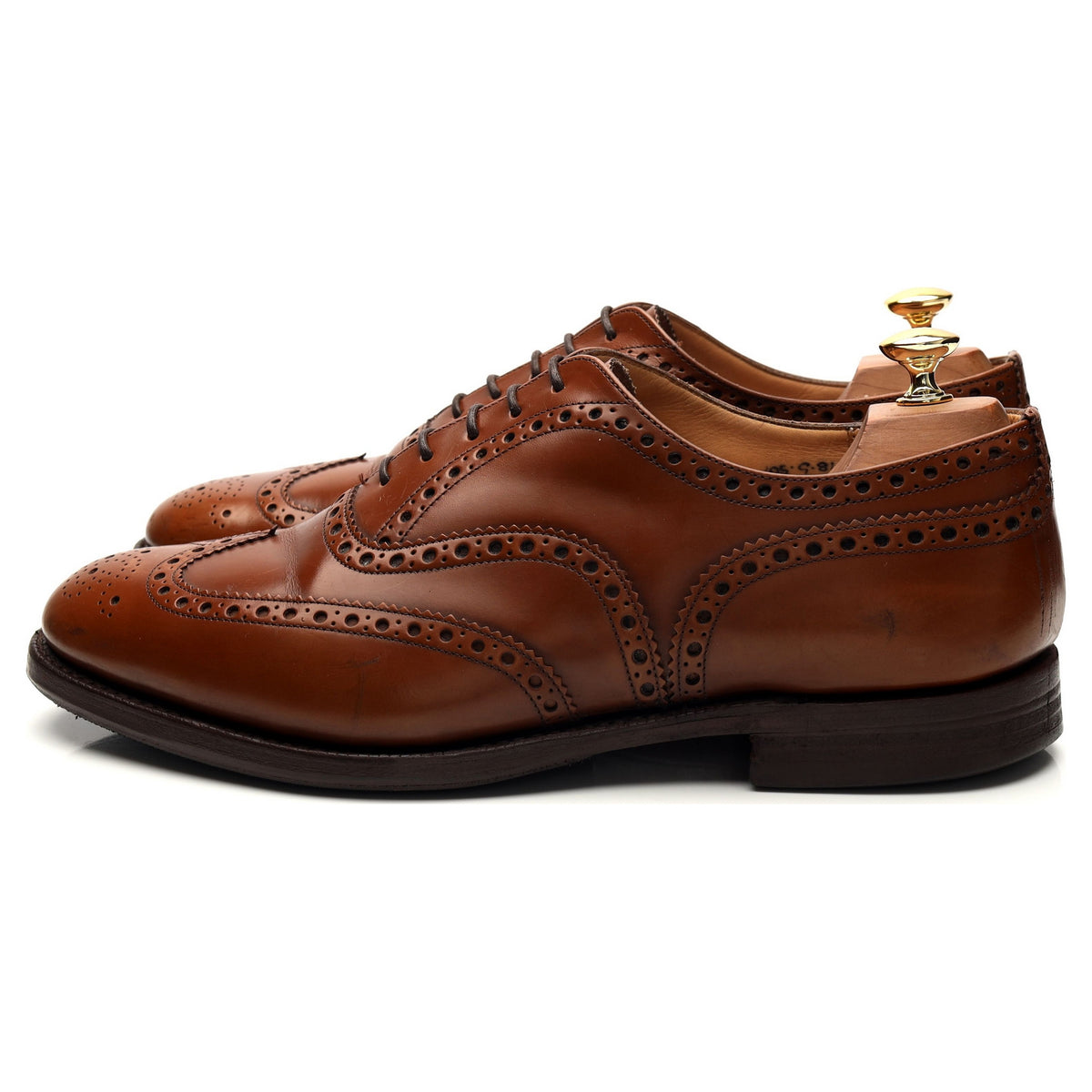 &#39;Burwood&#39; Brown Leather Oxford Brogues UK 10.5 G