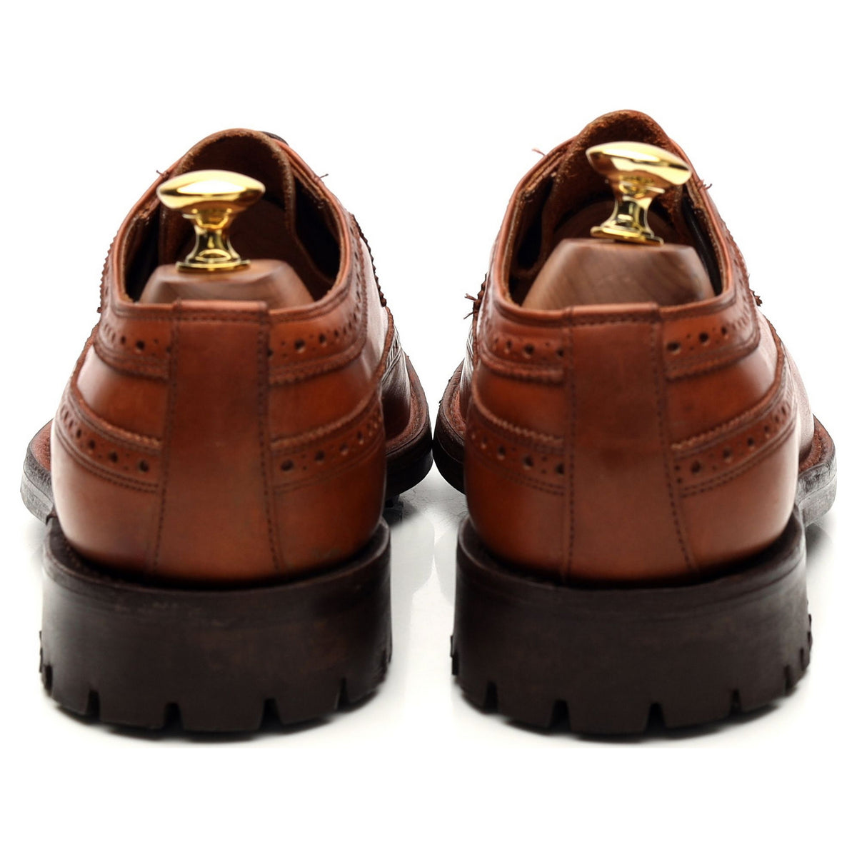 &#39;Keswick&#39; Tan Brown Leather Derby Brogues UK 6 G