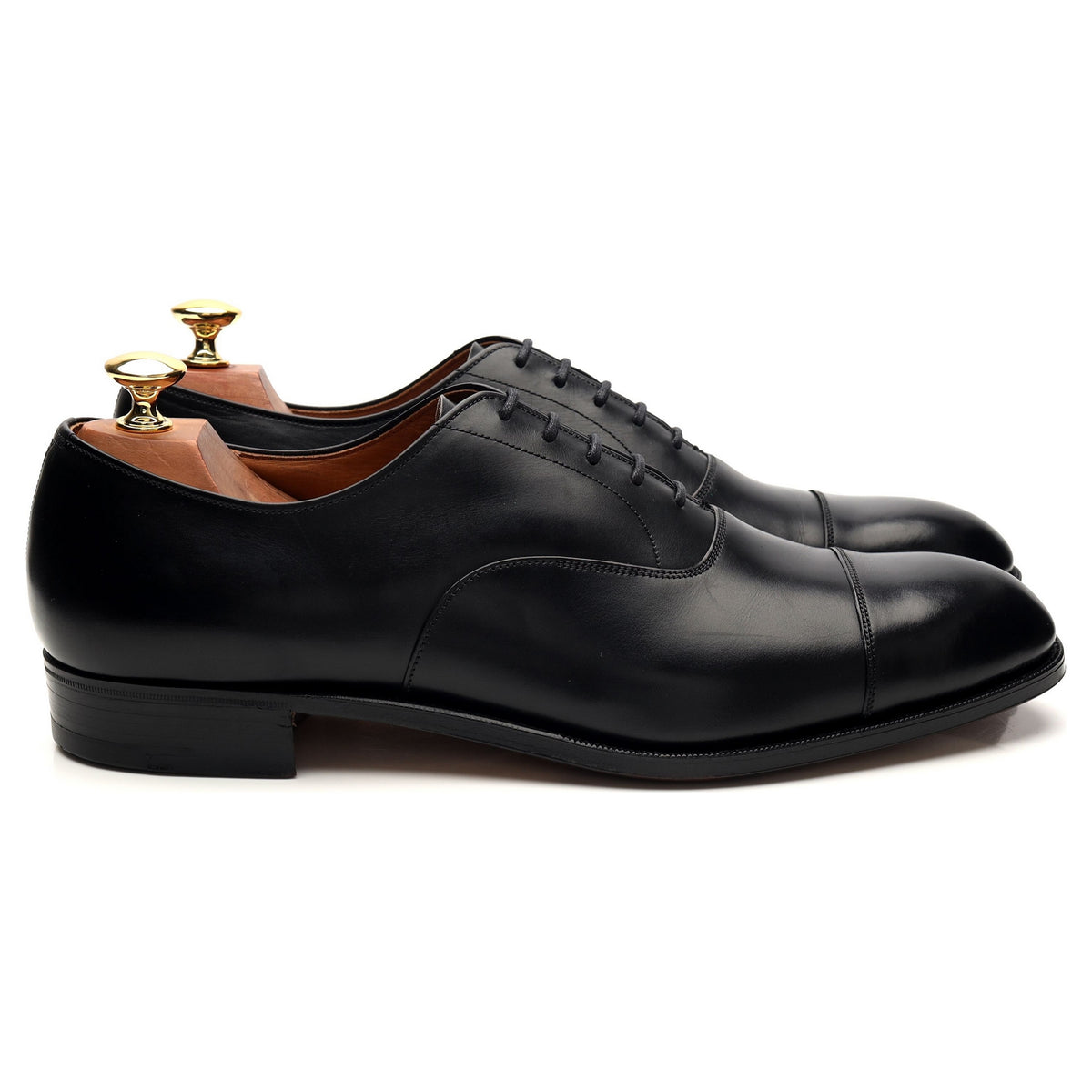 Vintage &#39;Consul&#39; Black Leather Oxford UK 9.5 D