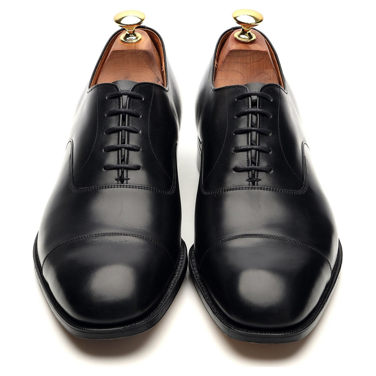 Vintage &#39;Consul&#39; Black Leather Oxford UK 9.5 D