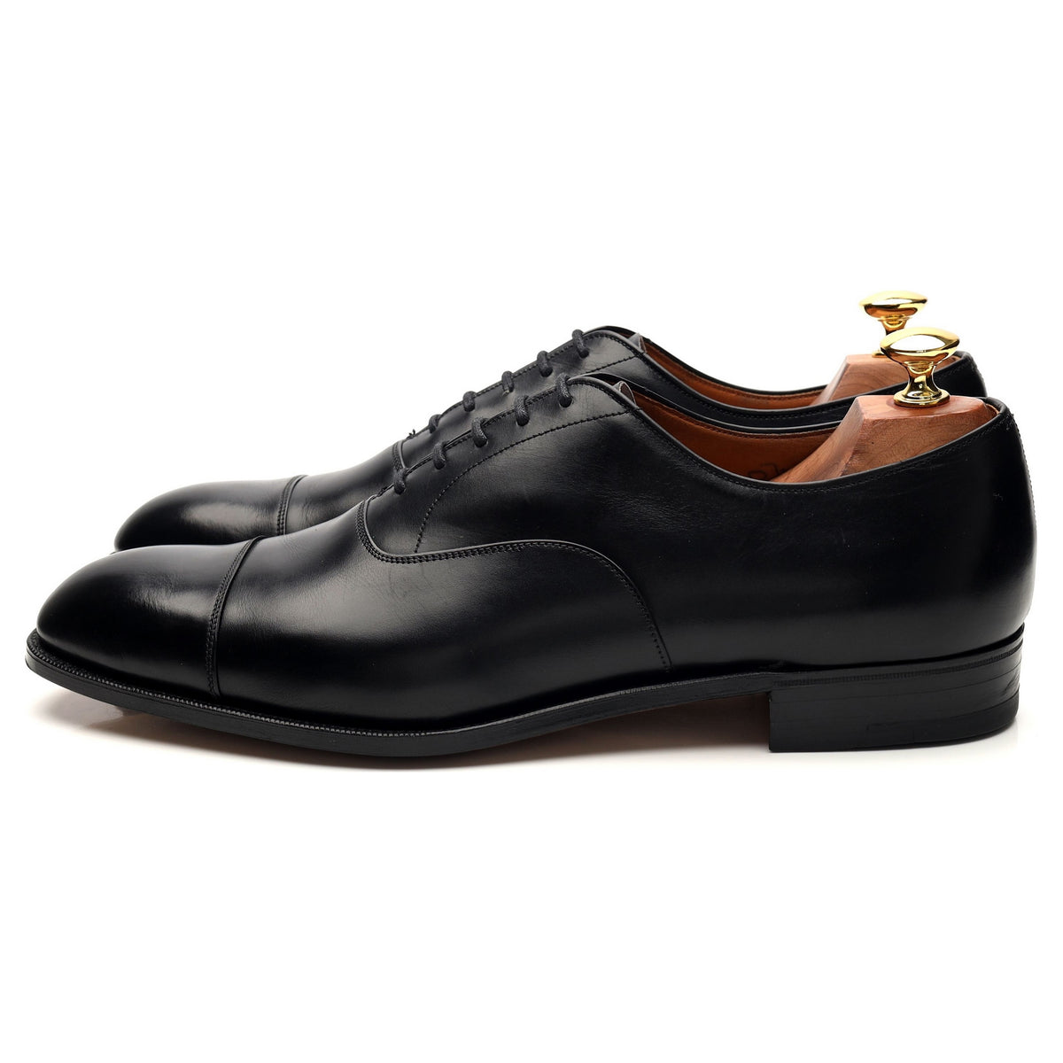 Vintage &#39;Consul&#39; Black Leather Oxford UK 9.5 D