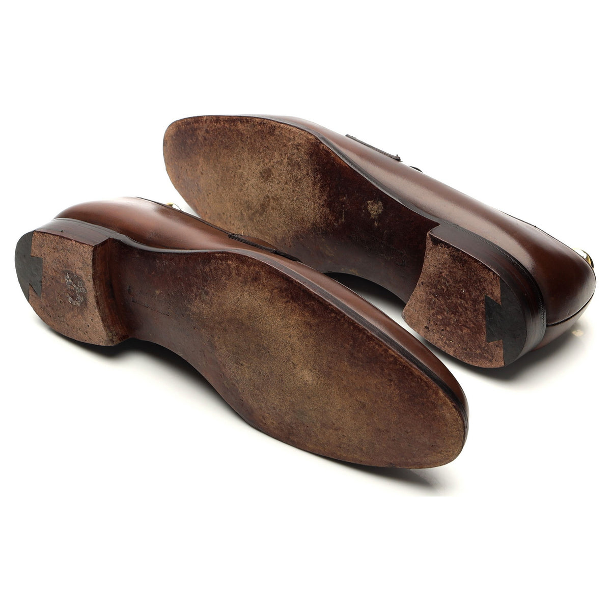 &#39;Crawford&#39; Dark Brown Leather Loafers UK 9.5 E