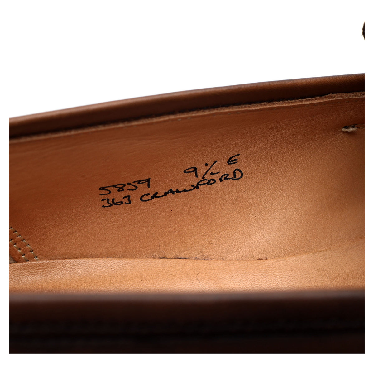 &#39;Crawford&#39; Dark Brown Leather Loafers UK 9.5 E