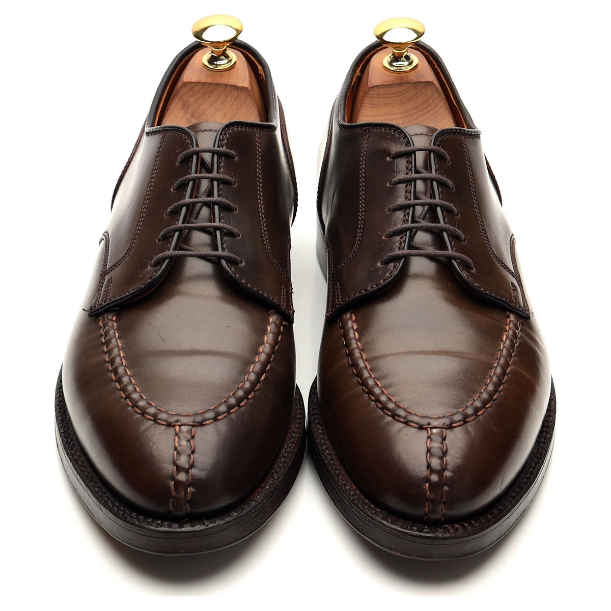 &#39;22220&#39; Dark Brown Cigar Cordovan Leather Split Toe Derby UK 6.5 US 7.5 E