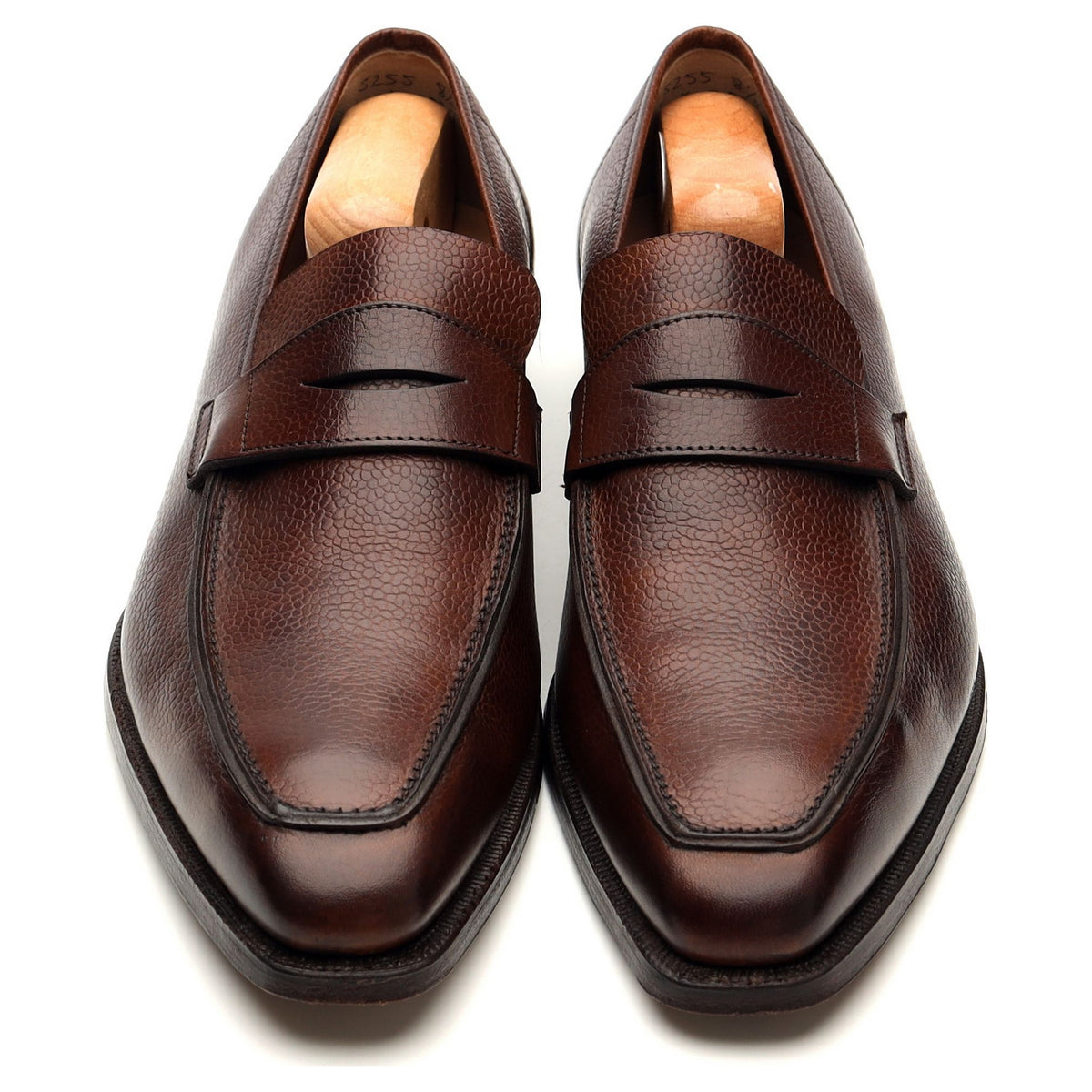 &#39;George&#39; Dark Brown Grain Leather Loafers UK 8.5 E