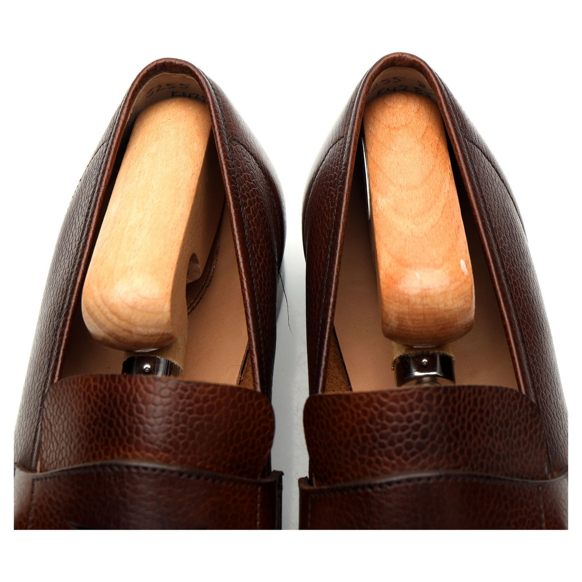 &#39;George&#39; Dark Brown Grain Leather Loafers UK 8.5 E