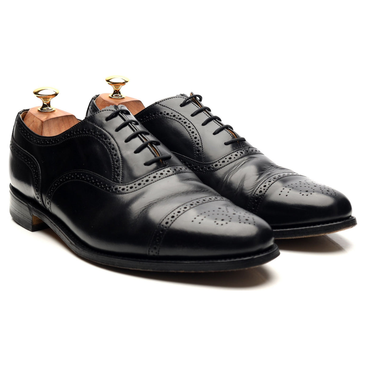 Black Leather Oxford Brogues UK 10.5