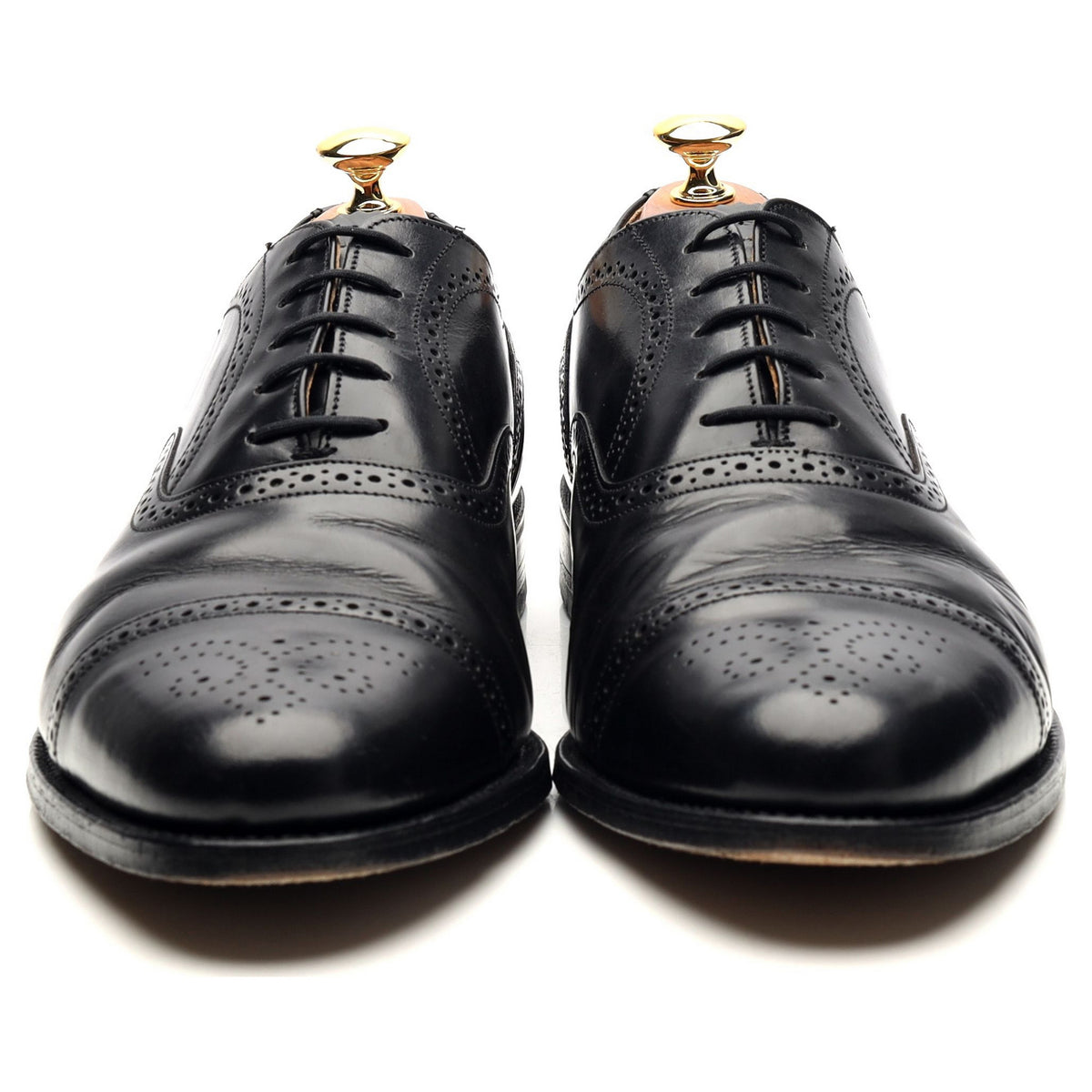 Black Leather Oxford Brogues UK 10.5