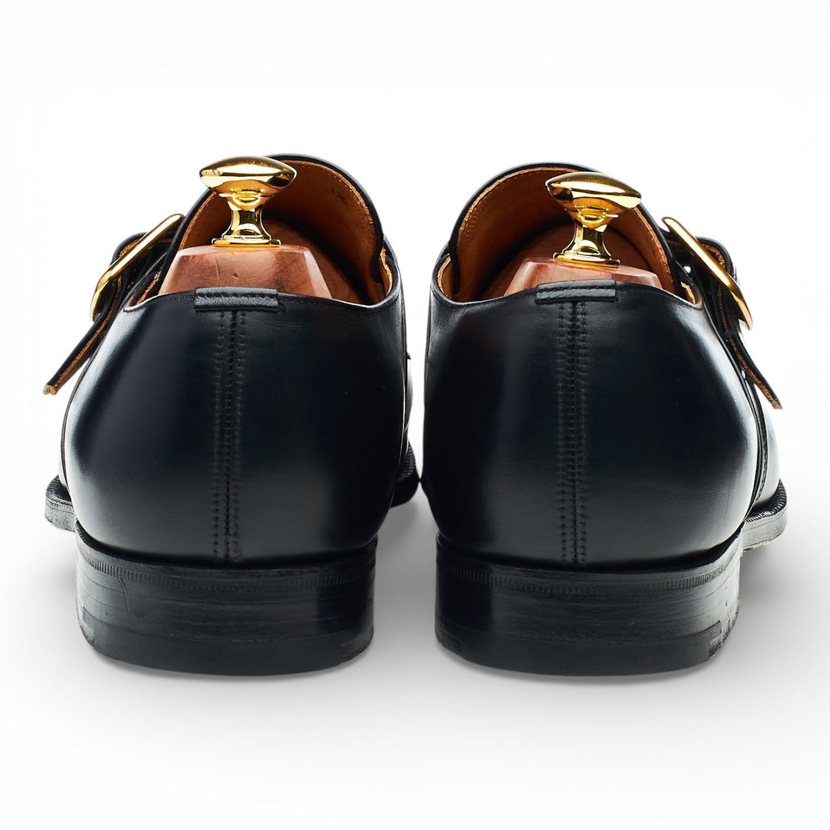 'Westbury' Black Leather Monk Strap UK 10 F