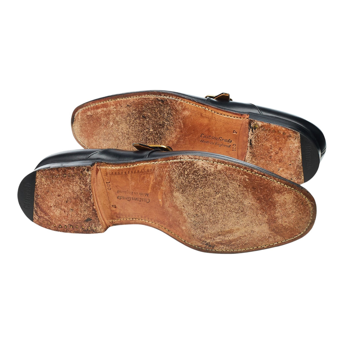 'Westbury' Black Leather Monk Strap UK 10 F