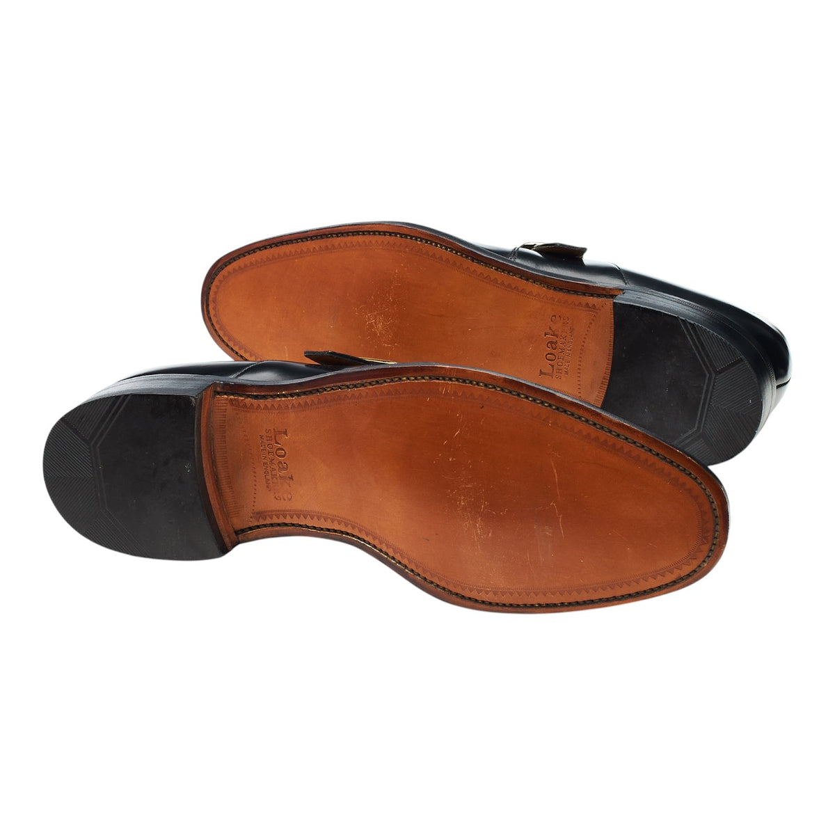 'Paisley' Black Leather Monk Strap UK 9.5 F
