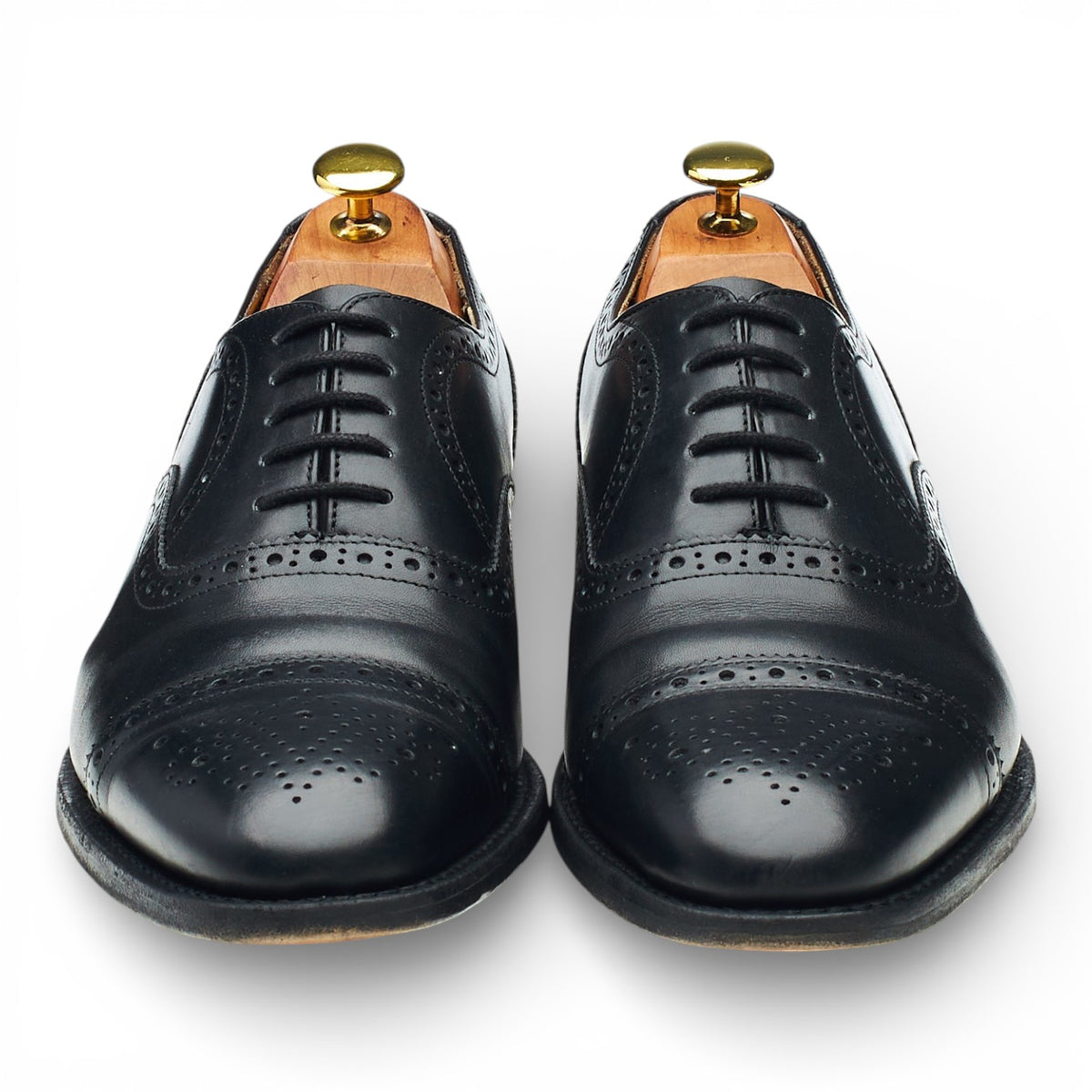 Black Leather Oxford Brogues UK 8.5