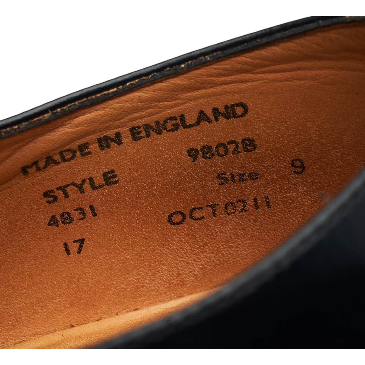 Black Leather Oxford UK 9