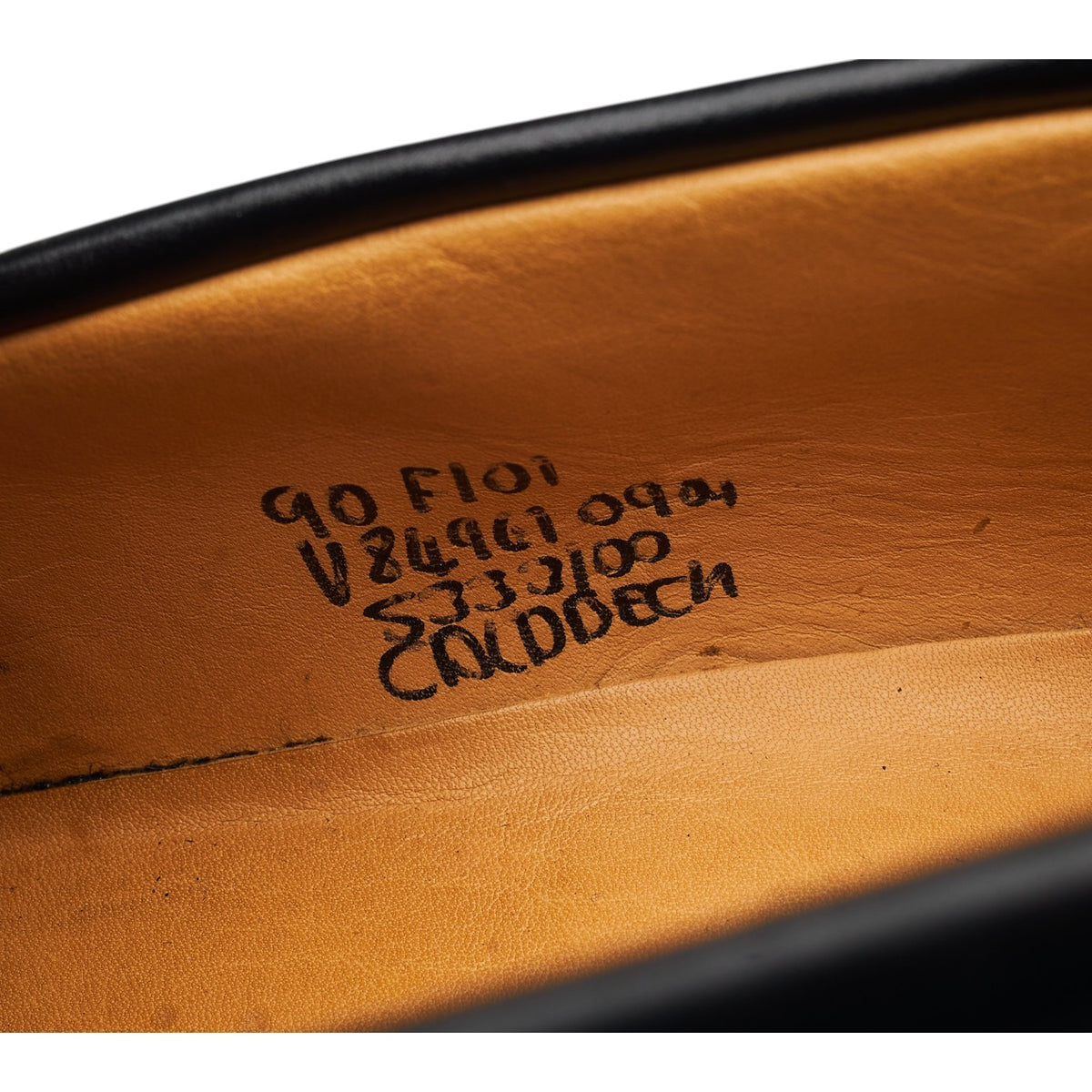 'Caldbeck' Black Leather Monk Strap Loafers UK 9 F