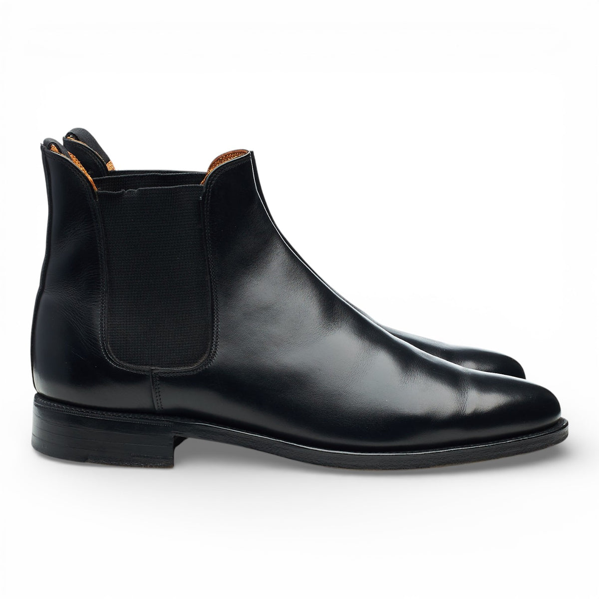 'Chelsea' Black Leather Chelsea Boots UK 8 E
