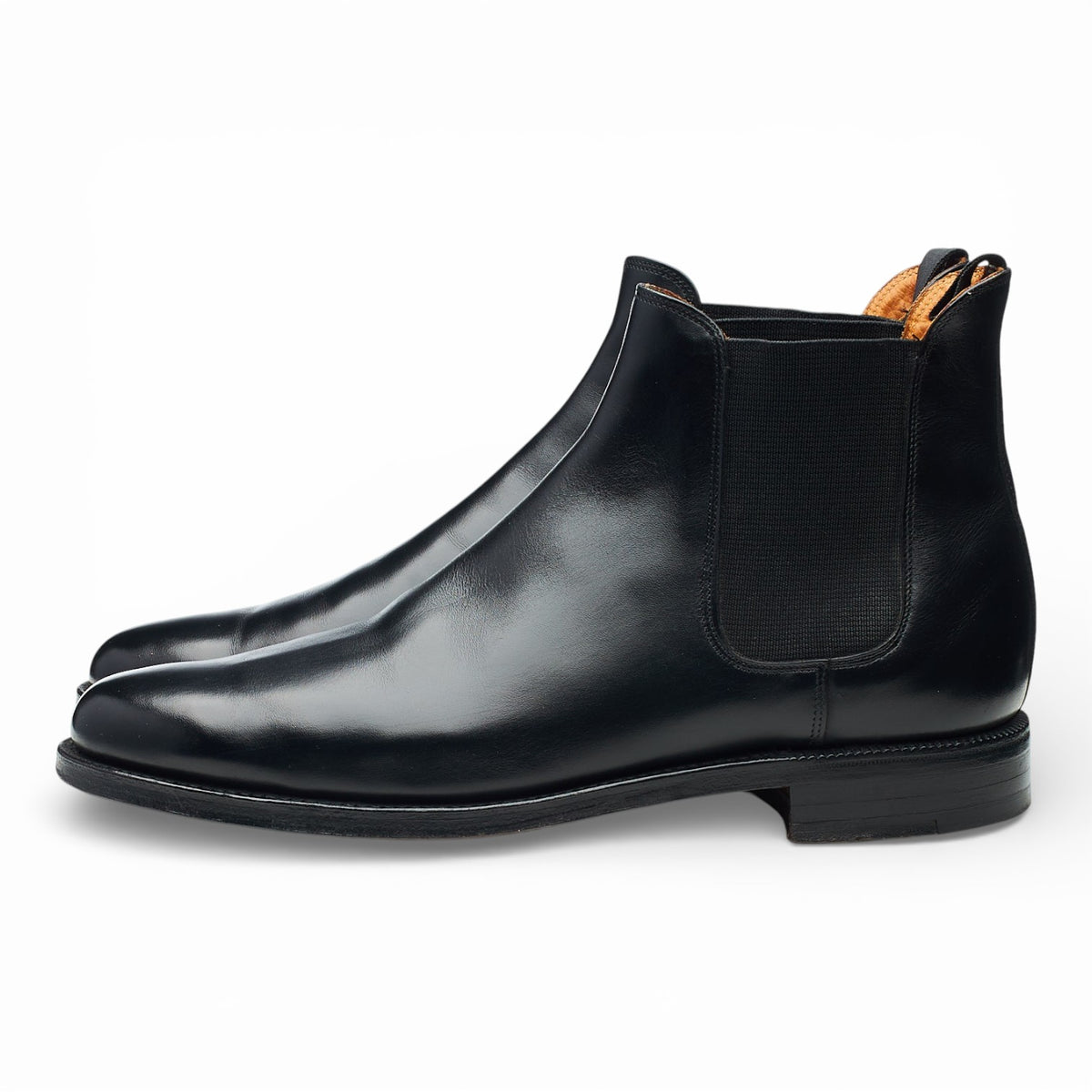 'Chelsea' Black Leather Chelsea Boots UK 8 E