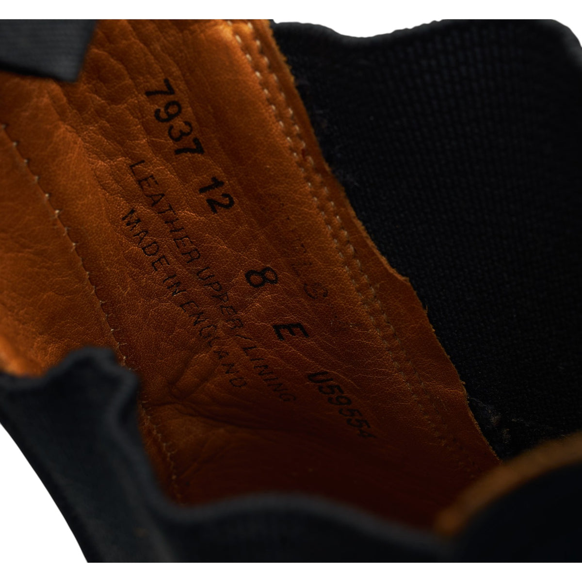 'Chelsea' Black Leather Chelsea Boots UK 8 E