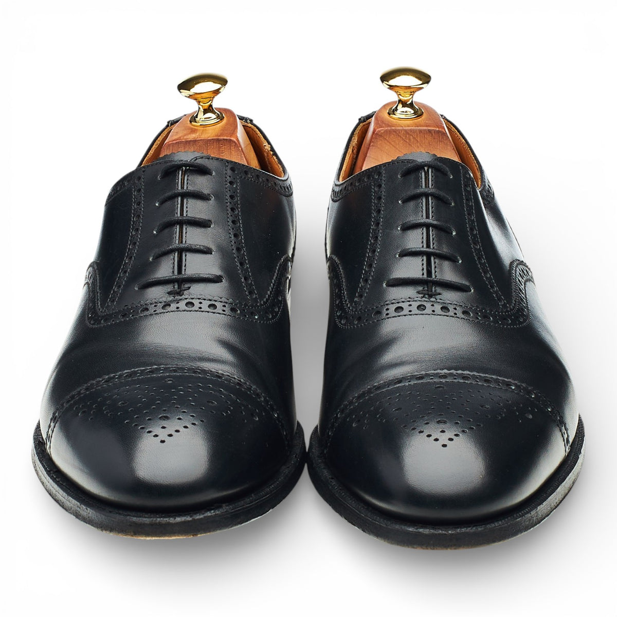 'Westfield' Black Leather Oxford Brogues UK 10.5 E