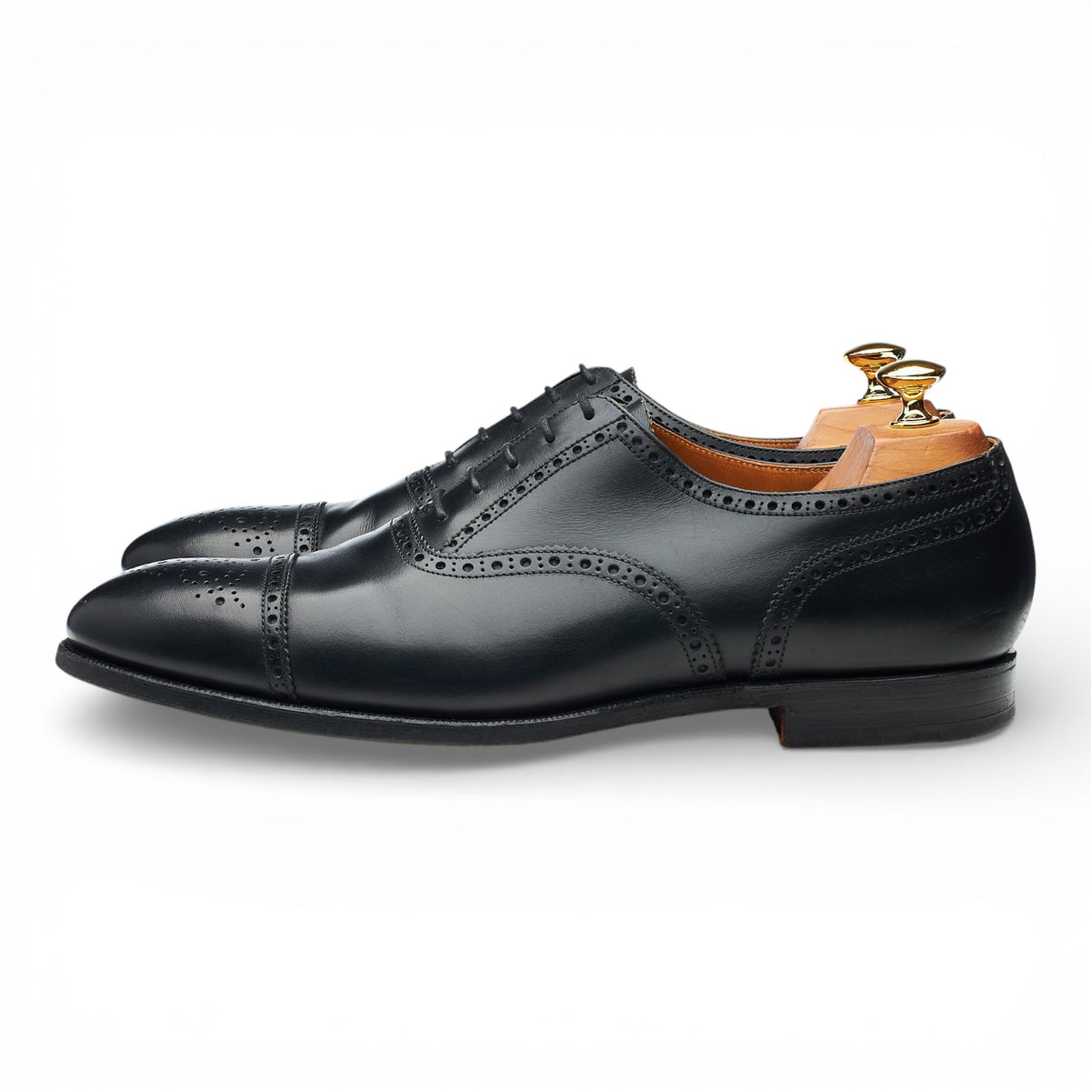 'Westfield' Black Leather Oxford Brogues UK 10.5 E