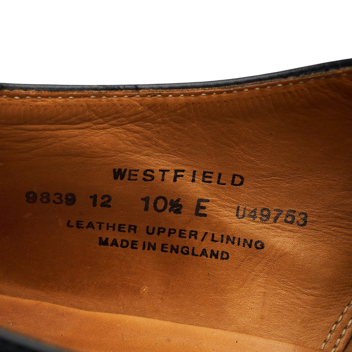 'Westfield' Black Leather Oxford Brogues UK 10.5 E