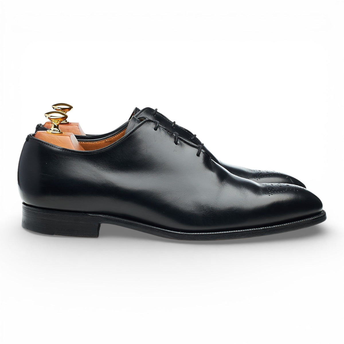 'Clichy' Black Leather Wholecut Oxford UK 9.5 F