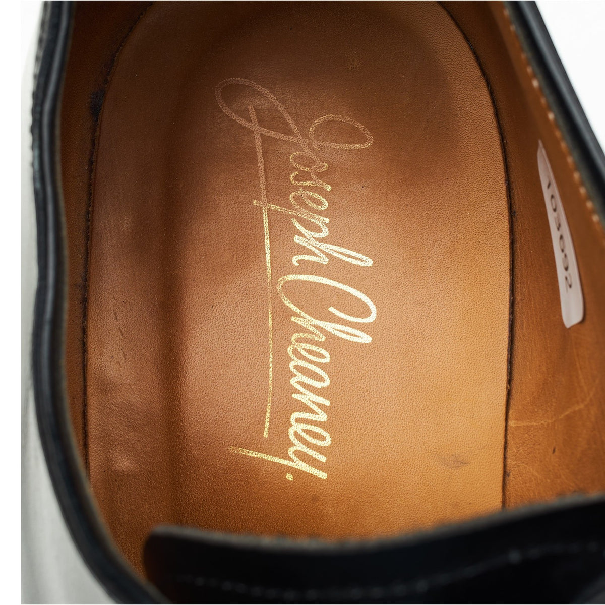 'Clichy' Black Leather Wholecut Oxford UK 9.5 F