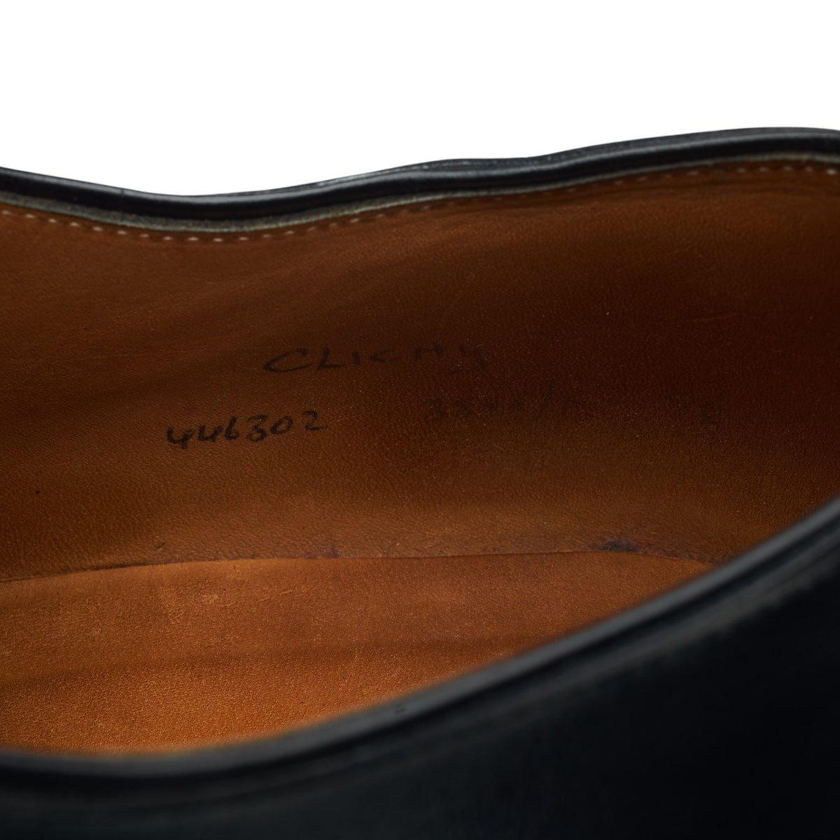'Clichy' Black Leather Wholecut Oxford UK 9.5 F