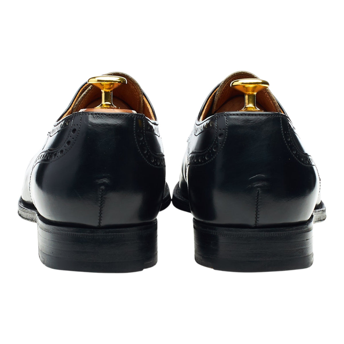 'Cromwell' Black Leather Derby Brogues UK 8.5 F
