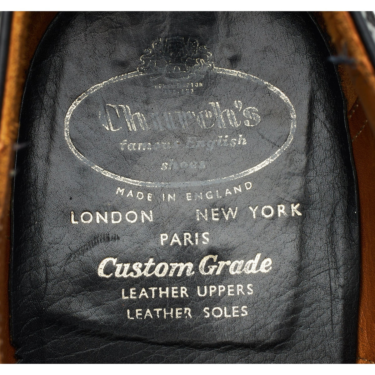 'Cromwell' Black Leather Derby Brogues UK 8.5 F