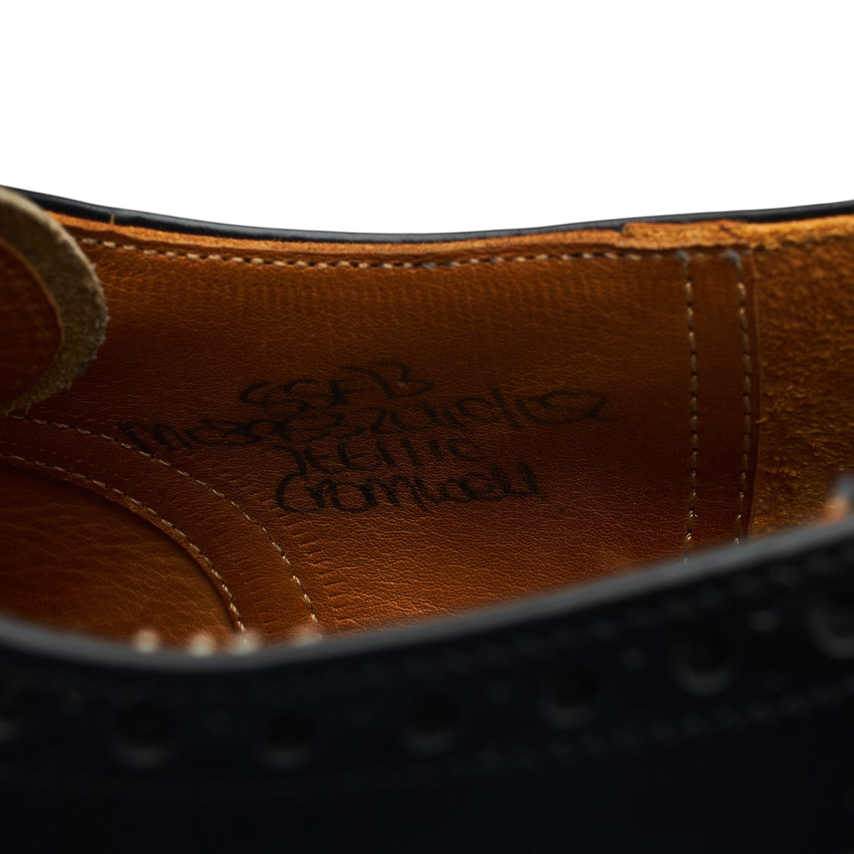 'Cromwell' Black Leather Derby Brogues UK 8.5 F