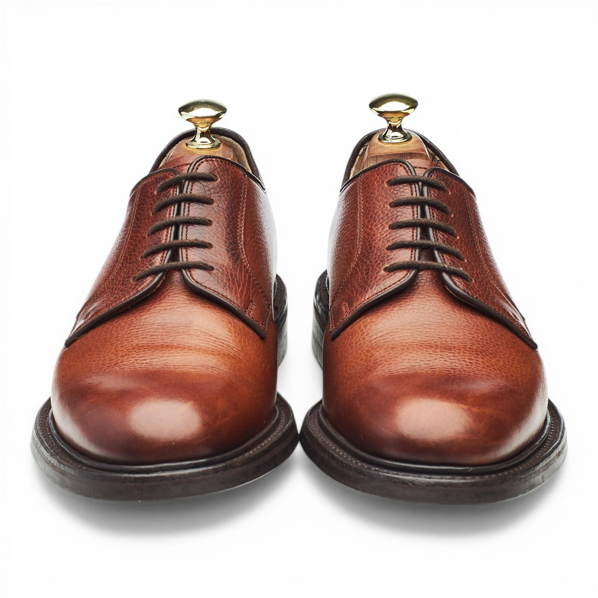 'Nairn' Brown Grain Leather Derby UK 7 F