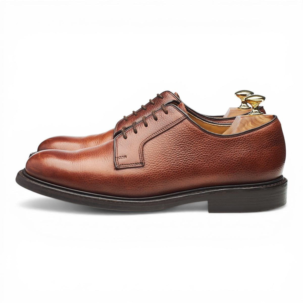 'Nairn' Brown Grain Leather Derby UK 7 F