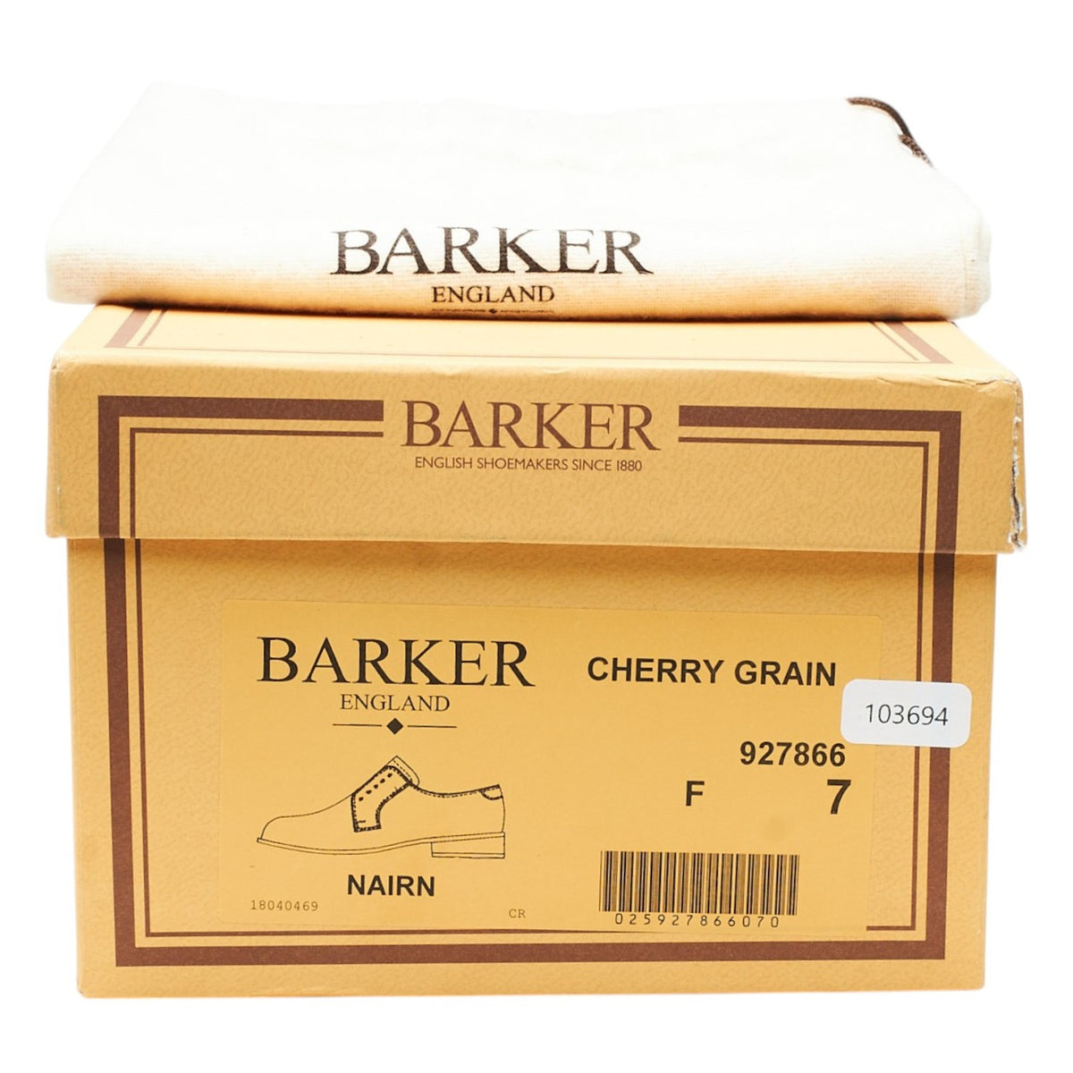 'Nairn' Brown Grain Leather Derby UK 7 F