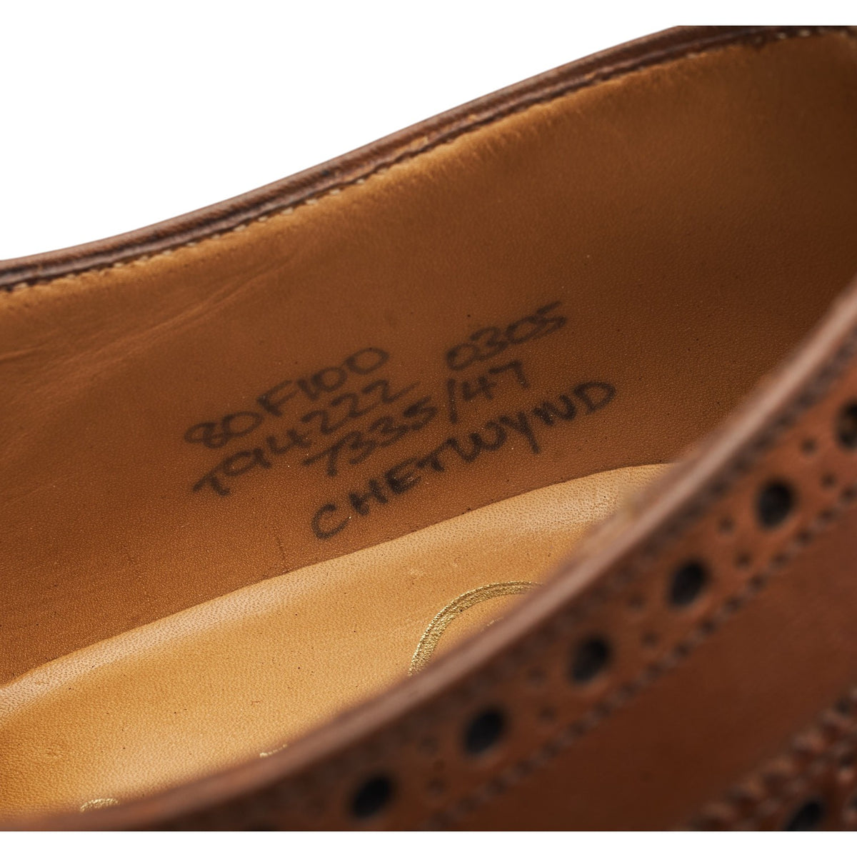 'Chetwynd' Brown Leather Oxford Brogues UK 8 F