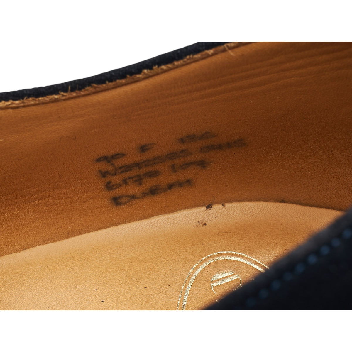 'Dubai' Navy Blue Suede Oxford UK 9 F