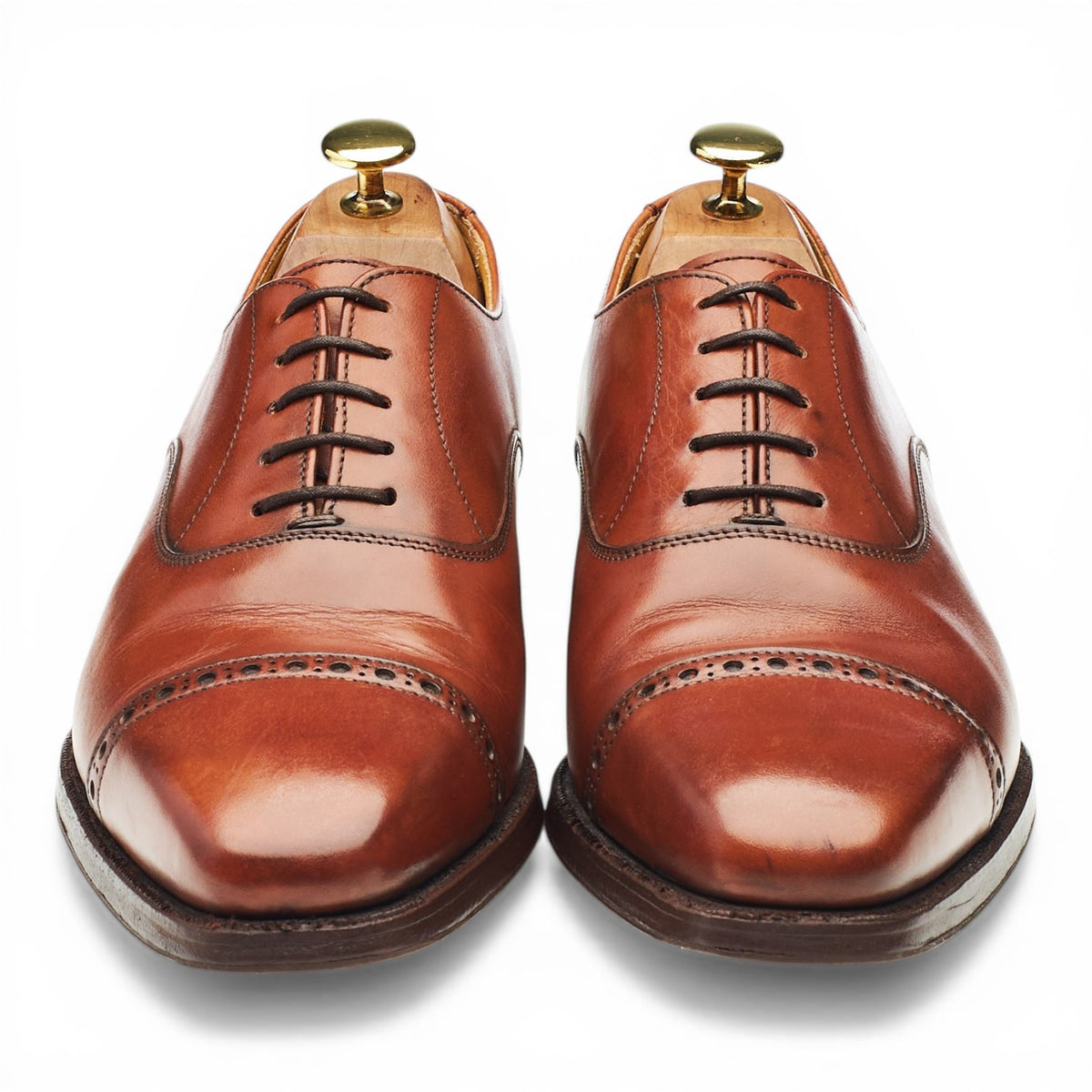 '4473' Tan Brown Leather Oxford UK 8.5