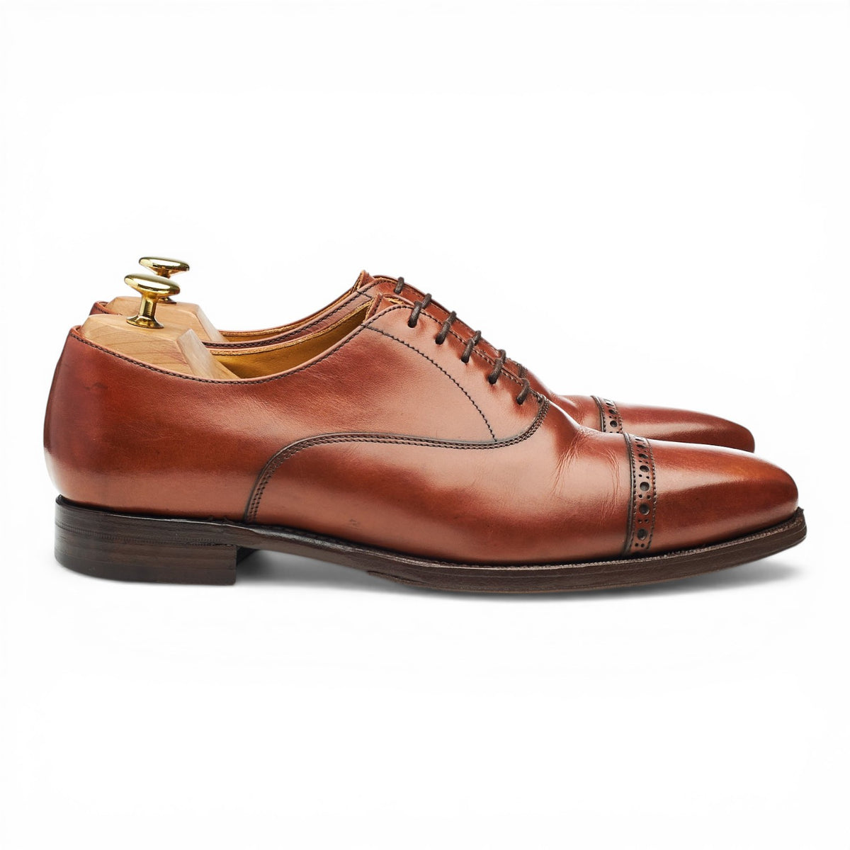 '4473' Tan Brown Leather Oxford UK 8.5