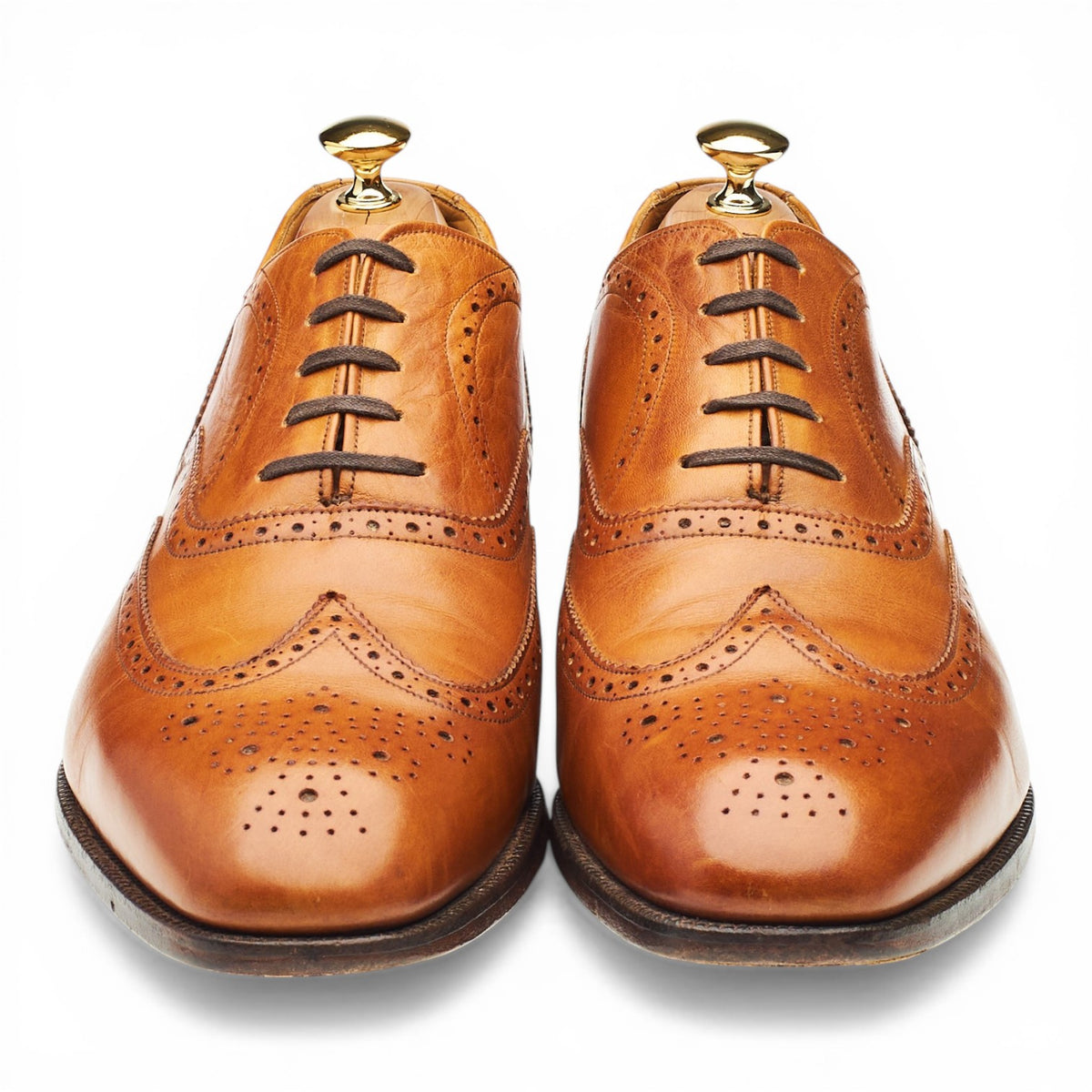 'Dartmouth' Tan Brown Leather Oxford Brogues UK 11 F