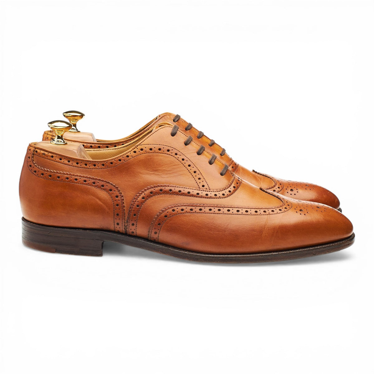 'Dartmouth' Tan Brown Leather Oxford Brogues UK 11 F
