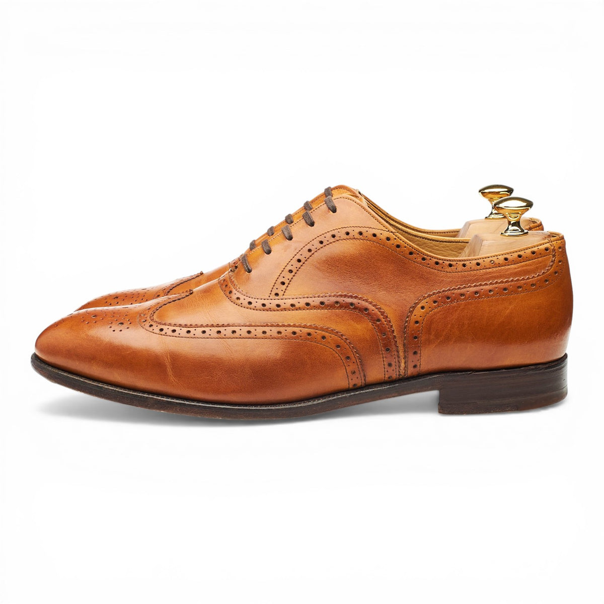 'Dartmouth' Tan Brown Leather Oxford Brogues UK 11 F
