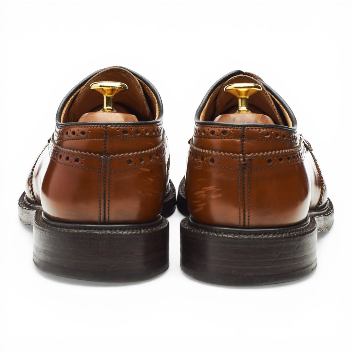 'Grafton' Tan Brown Leather Derby Brogues UK 8.5 G