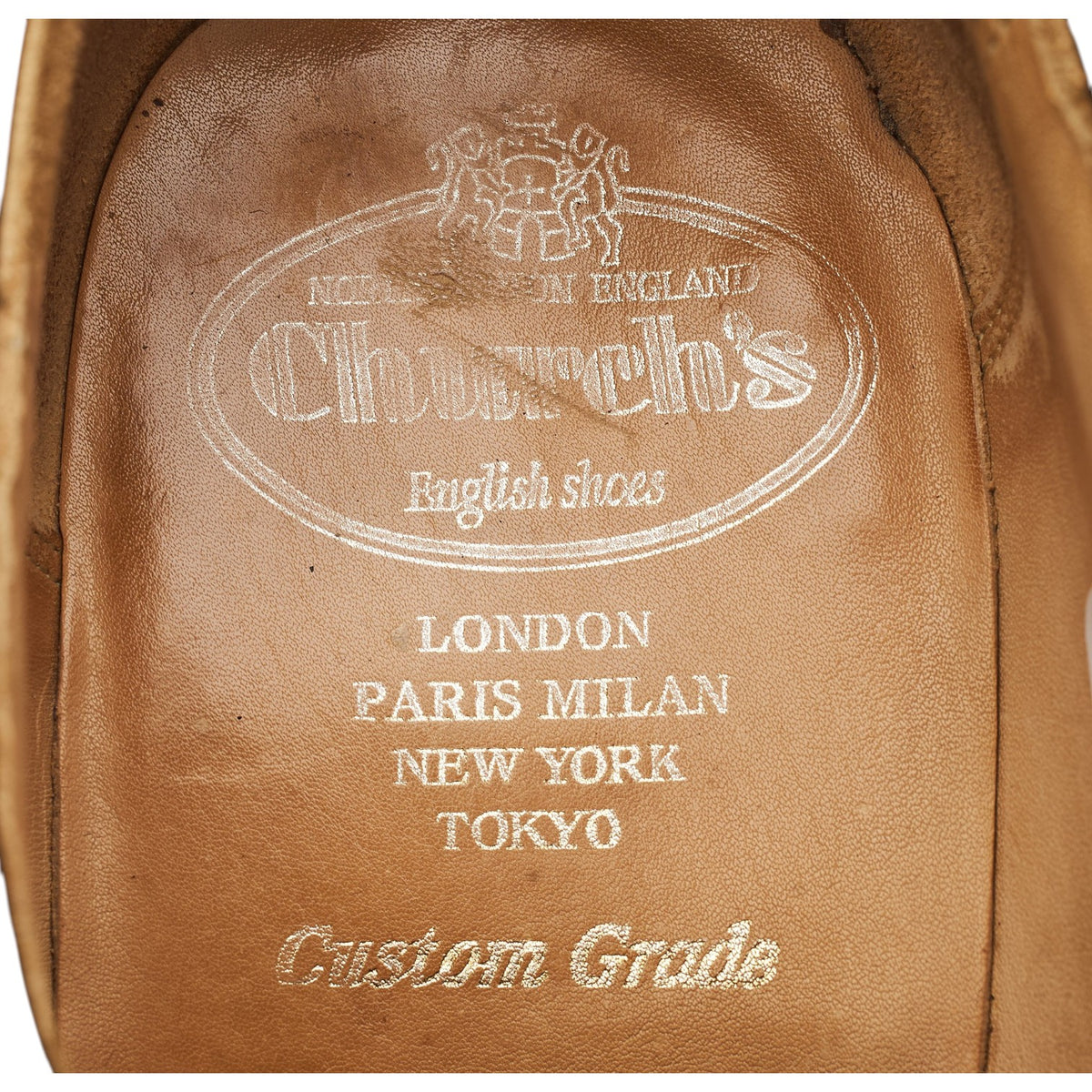 'Grafton' Tan Brown Leather Derby Brogues UK 8.5 G