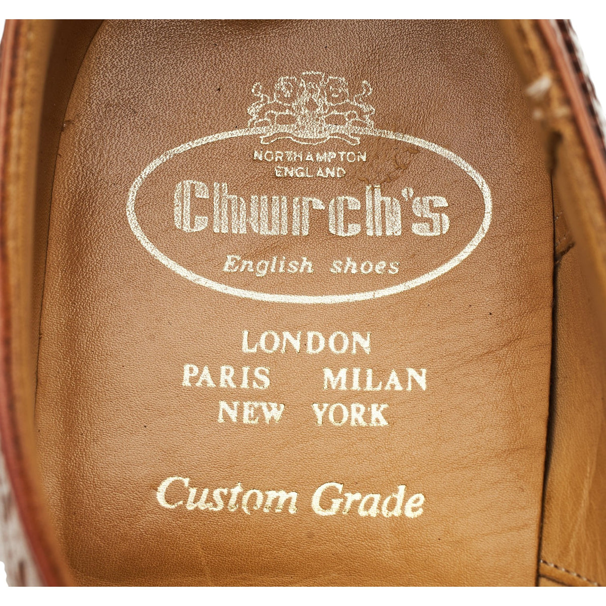 'Diplomat' Tan Brown Leather Oxford Brogues UK 7.5 G