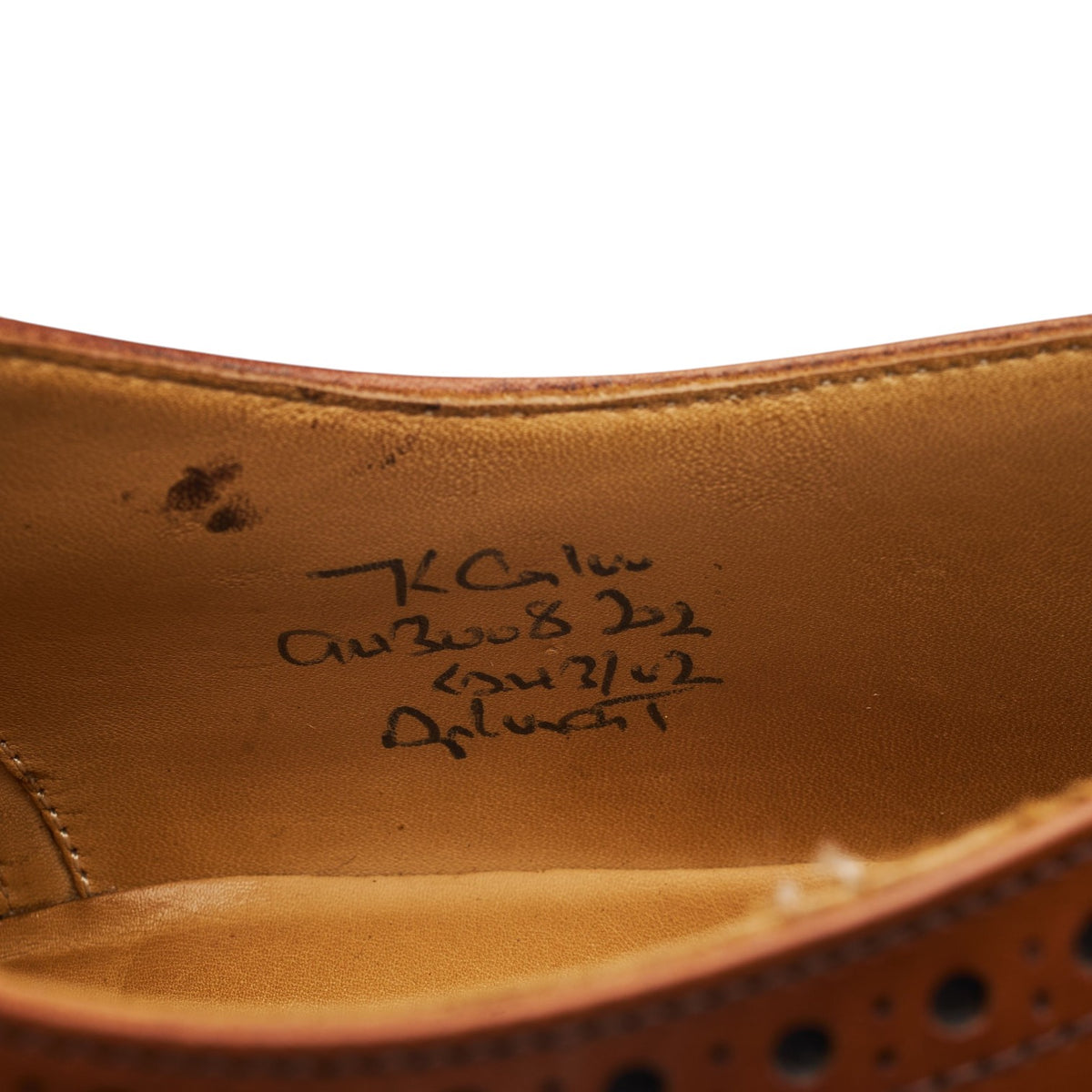 'Diplomat' Tan Brown Leather Oxford Brogues UK 7.5 G